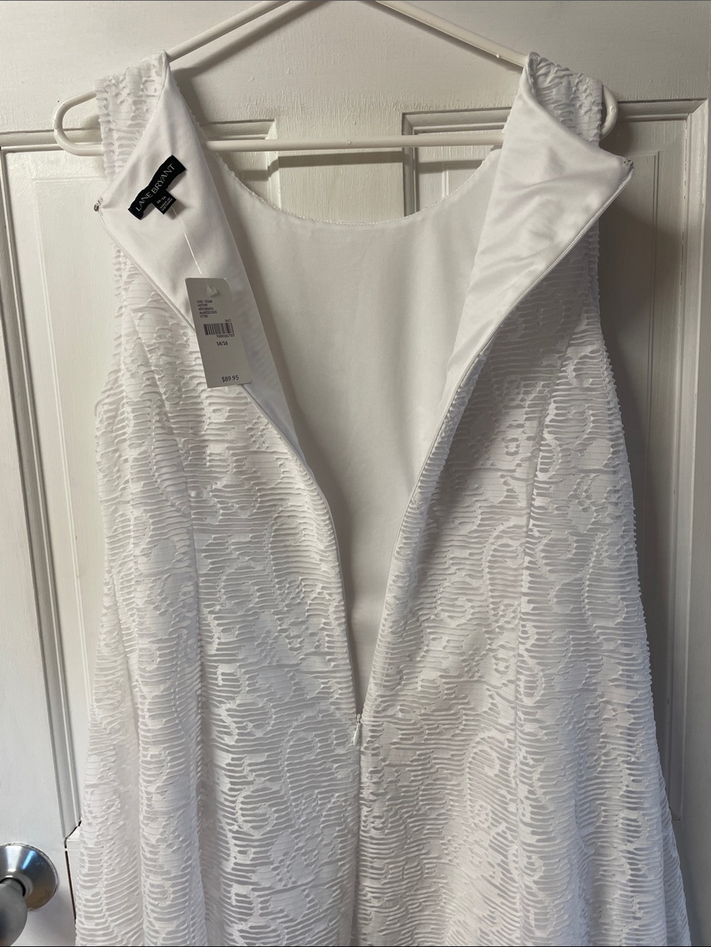 Lane Bryant white sleeveless fit&flare midi dress NWT women’s size 14-16 - Picture 8 of 14